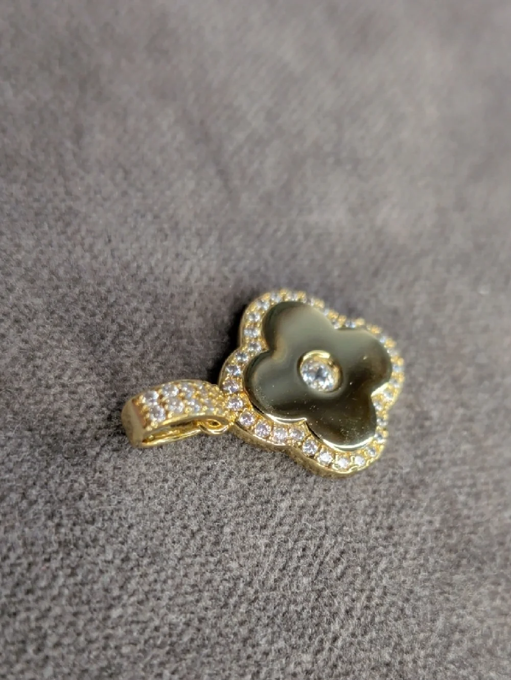 Clover Pendant With Cubic Zirconia Accents